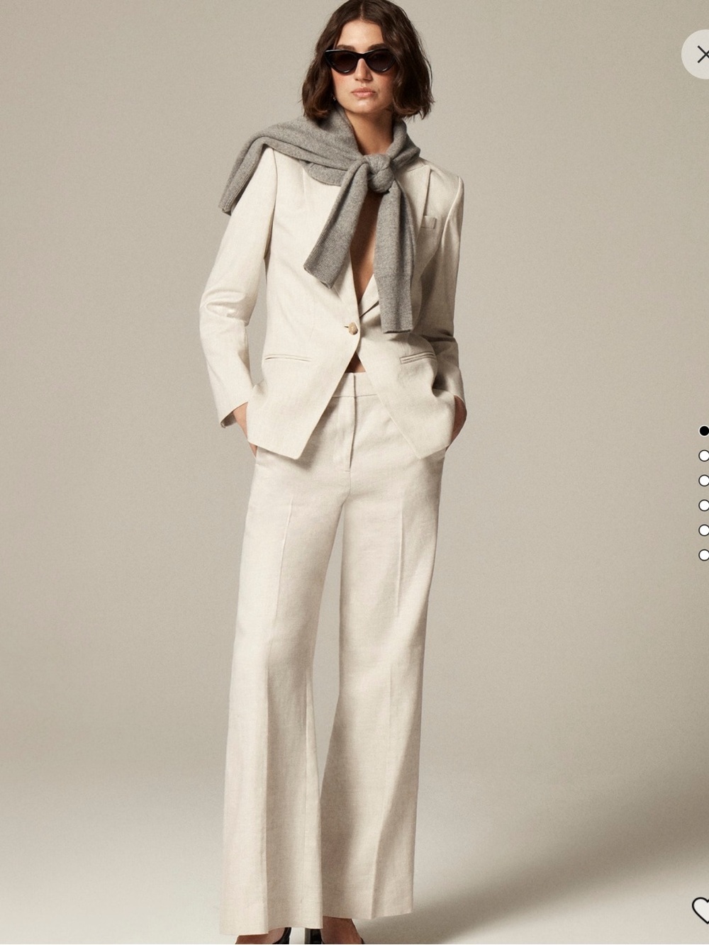 J.Crew Carolina Flare Pant in Stretch Linen Blend